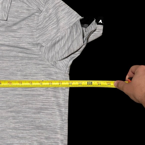Oakley Center Logo Heather Gray Athletic Regular Fit Polo Shirt Men's Large‎ - Picture 7 of 8